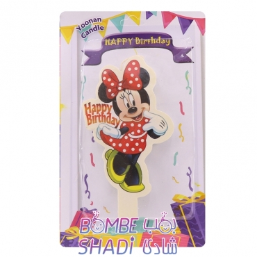 Minnie Mouse character birthday candle