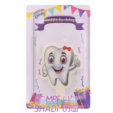 Birthday candle character of the girl dental model