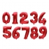 Foil balloon numbers "32" red foreign